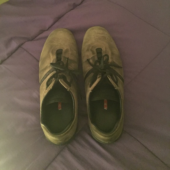Prada Chukka Style Suede Shoes....Tan....Size 11 - Picture 4 of 4
